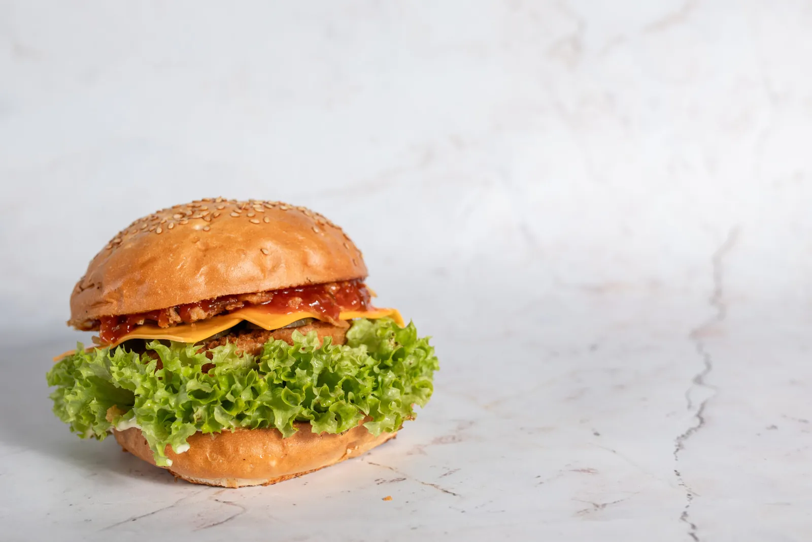 Deluxe vegetarian burger
