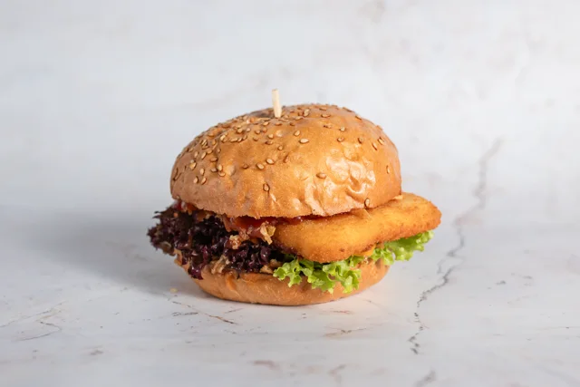Hamburguesa de queso frito