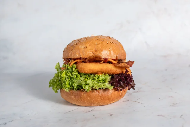 Hamburguesa de queso frito Deluxe